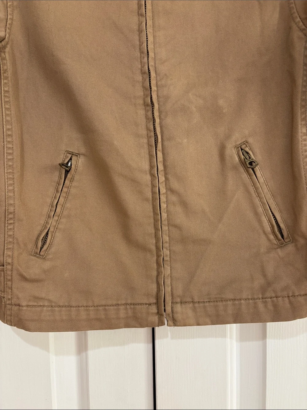 Polo by Ralph Lauren Dark Tan Zip Collar Windbreaker Jacket Boys Size 7 EUC